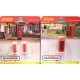 HORNBY Telephone Box and 2 x Pillar Boxes (Letter Boxes)  R8579 & R8580